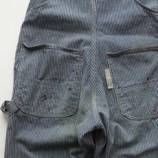 画像8: 〜70's MONTGOMERY WARD COTTON HICKORY STRIPE OVERALL "PAINT STAINS" (8)