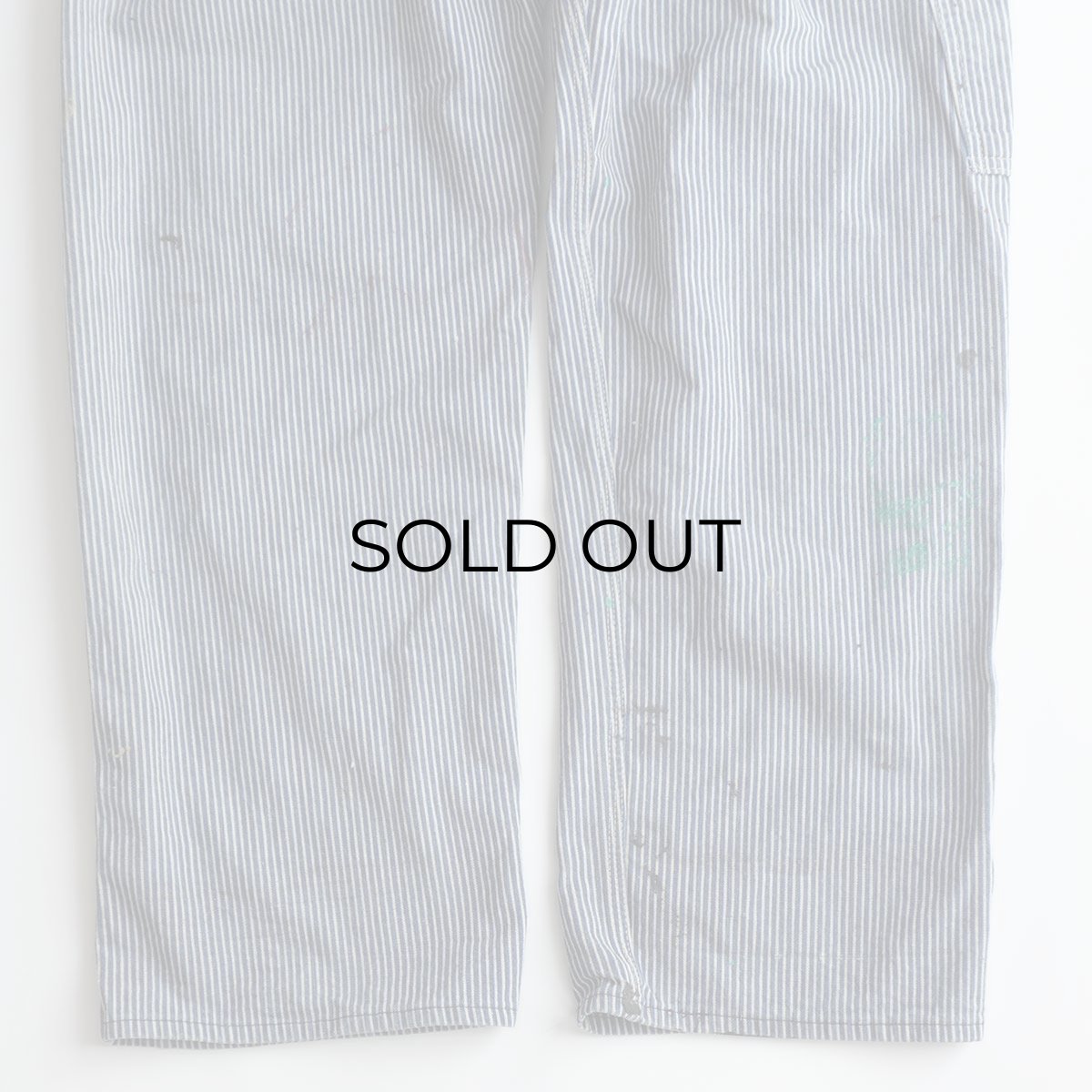 画像9: 〜70's MONTGOMERY WARD COTTON HICKORY STRIPE OVERALL "PAINT STAINS" (9)