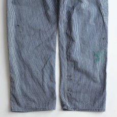 画像9: 〜70's MONTGOMERY WARD COTTON HICKORY STRIPE OVERALL "PAINT STAINS" (9)