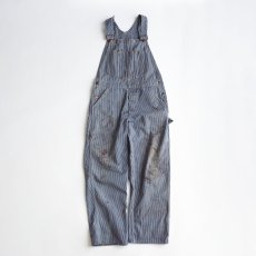 画像1: 〜70's MONTGOMERY WARD COTTON HICKORY STRIPE OVERALL "PAINT STAINS" (1)