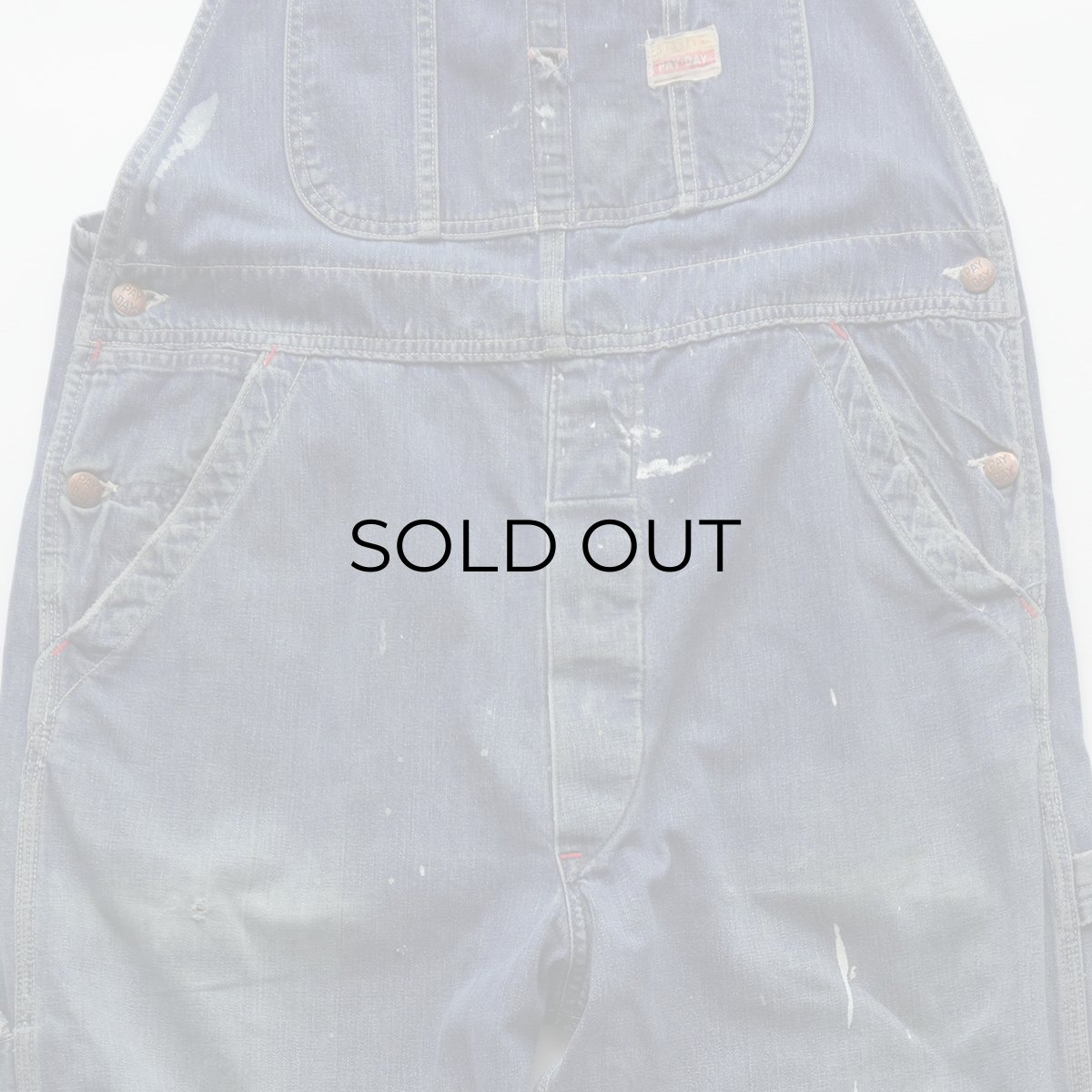 画像4: 〜60's PAY DAY COTTON DENIM OVERALL (4)