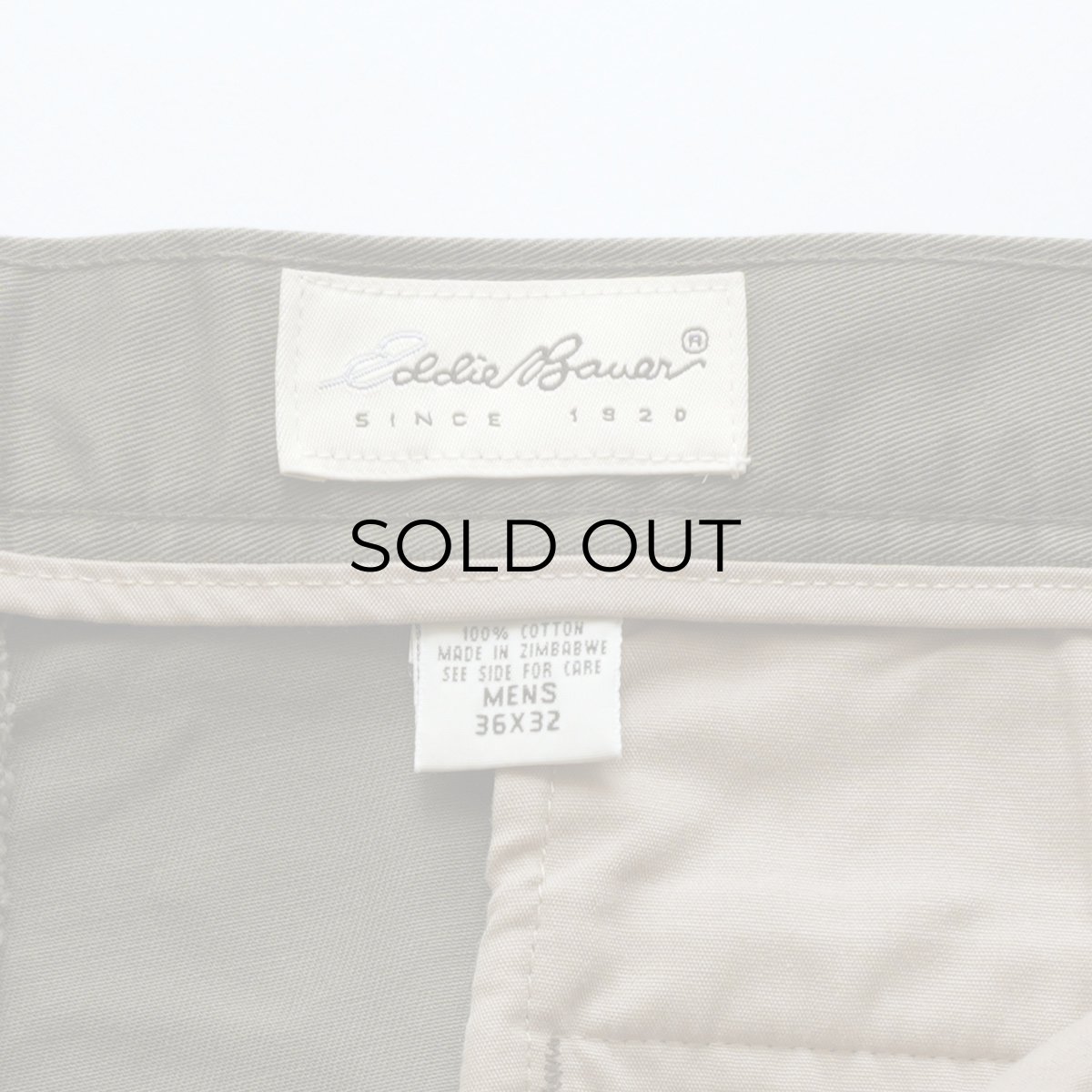 画像8: 〜00's Eddie Bauer COTTON TWILL TUCK PANTS【W37 x L32 程度】 (8)