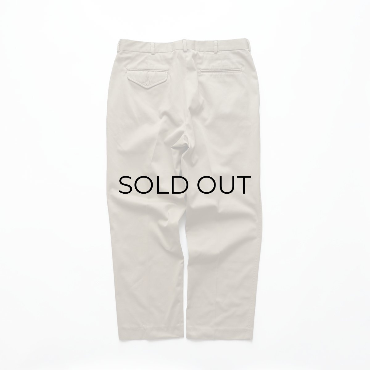 画像3: 〜90's LANDS' END COTTON POLYESTER TWILL NO TUCK PANTS "MADE IN USA"【W34 x L28.5 程度】 (3)