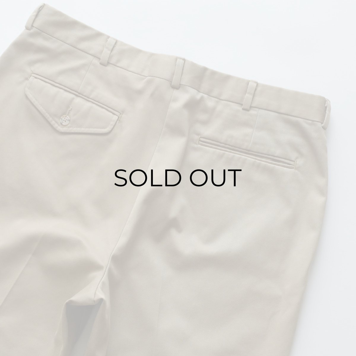 画像6: 〜90's LANDS' END COTTON POLYESTER TWILL NO TUCK PANTS "MADE IN USA"【W34 x L28.5 程度】 (6)