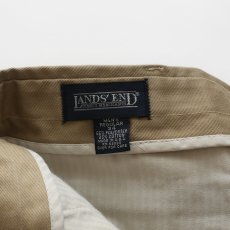 画像7: 〜90's LANDS' END COTTON POLYESTER TWILL NO TUCK PANTS "MADE IN USA"【W34 x L28.5 程度】 (7)