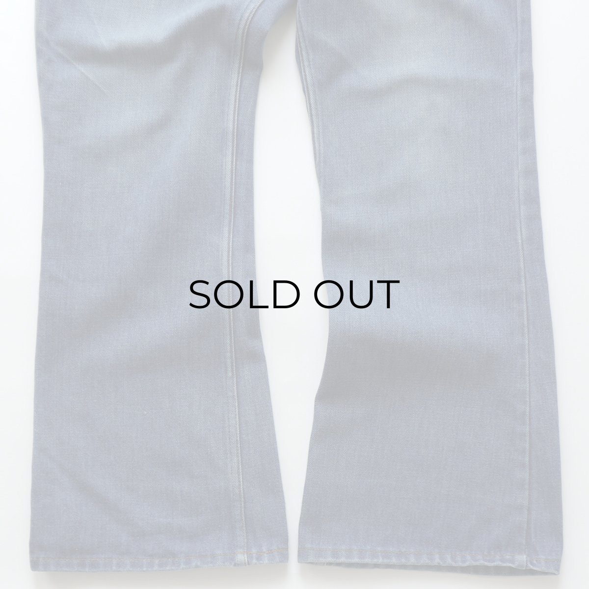 画像6: 70's JC Penney "PLAIN POCKETS" COTTON POLYESTER DENIM FLAIR PANTS【W33 x L28.5 程度】 (6)