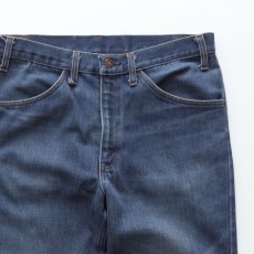 画像4: 70's JC Penney "PLAIN POCKETS" COTTON POLYESTER DENIM FLAIR PANTS【W33 x L28.5 程度】 (4)