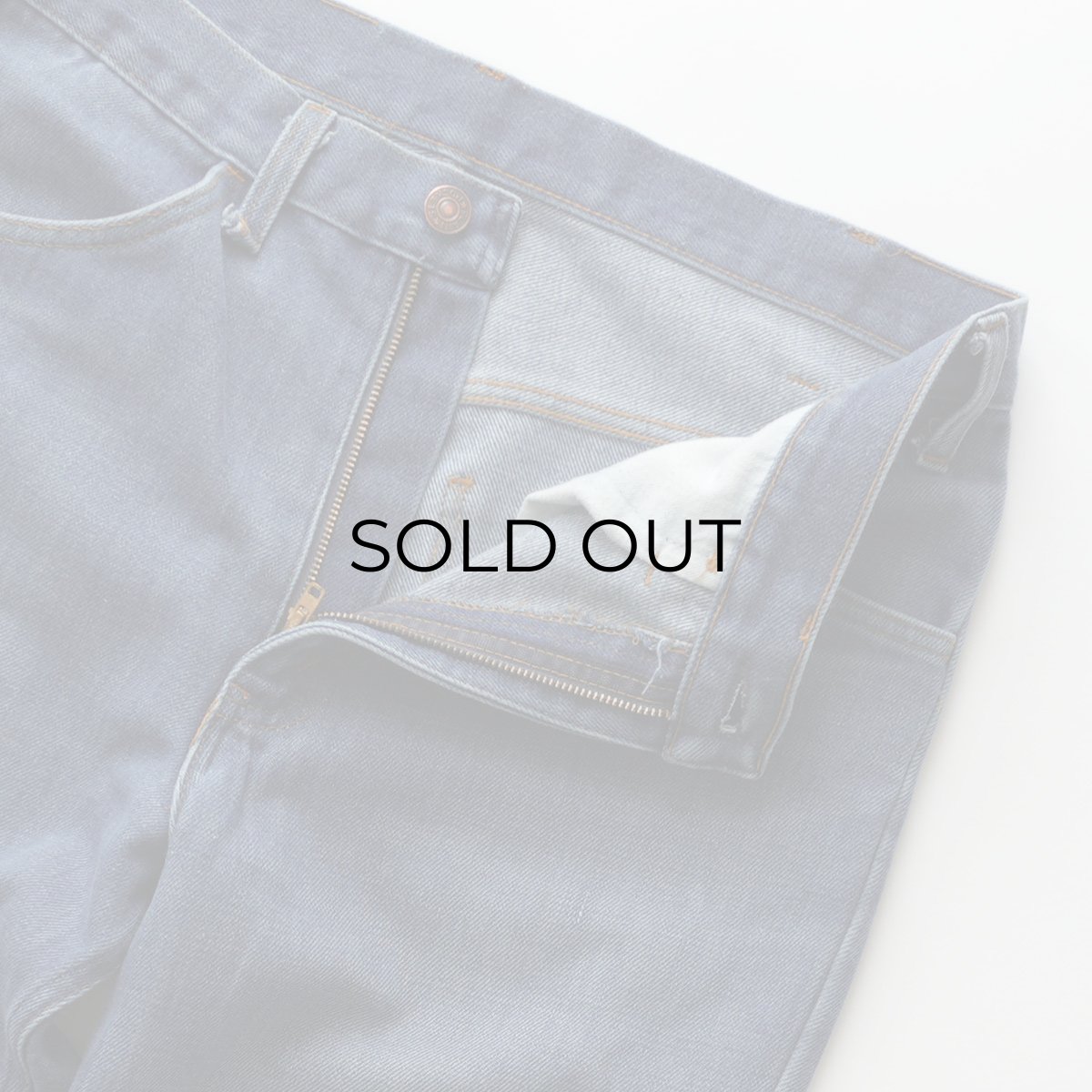 画像5: 70's JC Penney "PLAIN POCKETS" COTTON POLYESTER DENIM FLAIR PANTS【W33 x L28.5 程度】 (5)