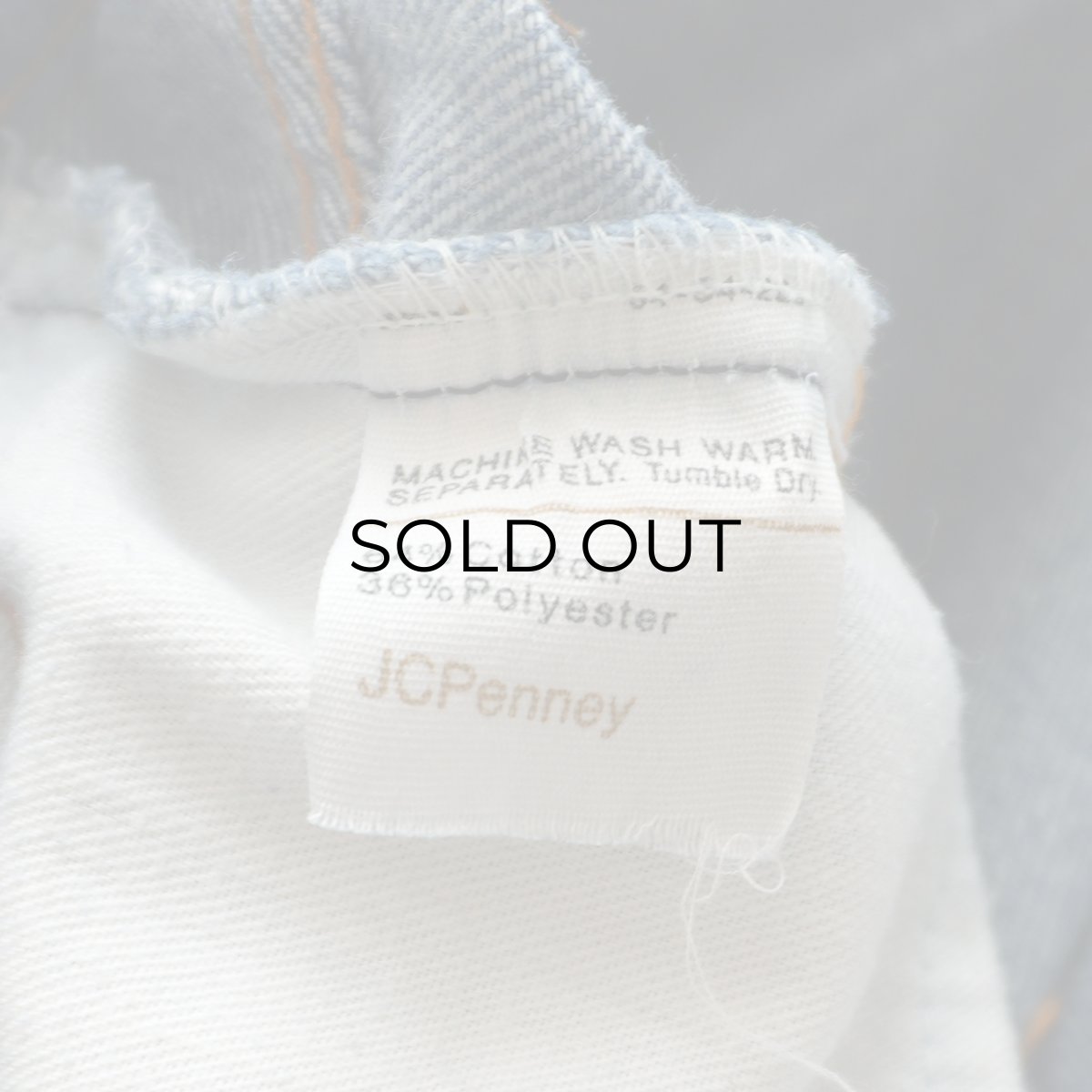 画像8: 70's JC Penney "PLAIN POCKETS" COTTON POLYESTER DENIM FLAIR PANTS【W33 x L28.5 程度】 (8)