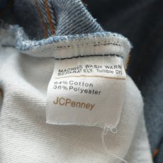 画像8: 70's JC Penney "PLAIN POCKETS" COTTON POLYESTER DENIM FLAIR PANTS【W33 x L28.5 程度】 (8)