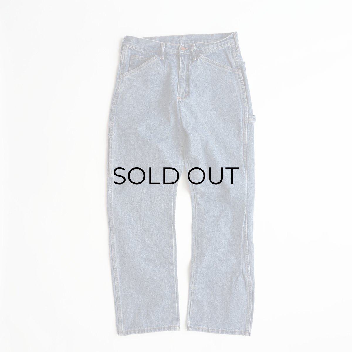 画像1: ROUND HOUSE COTTON DENIM PAINTER PANTS "MADE IN USA" 【SIZE : W32 x L32 程度】 (1)