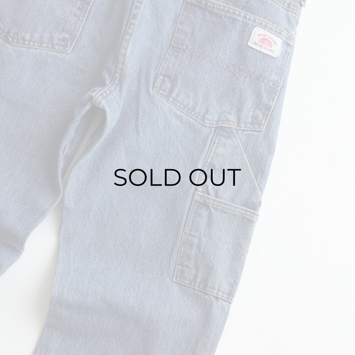 画像6: ROUND HOUSE COTTON DENIM PAINTER PANTS "MADE IN USA" 【SIZE : W32 x L32 程度】 (6)