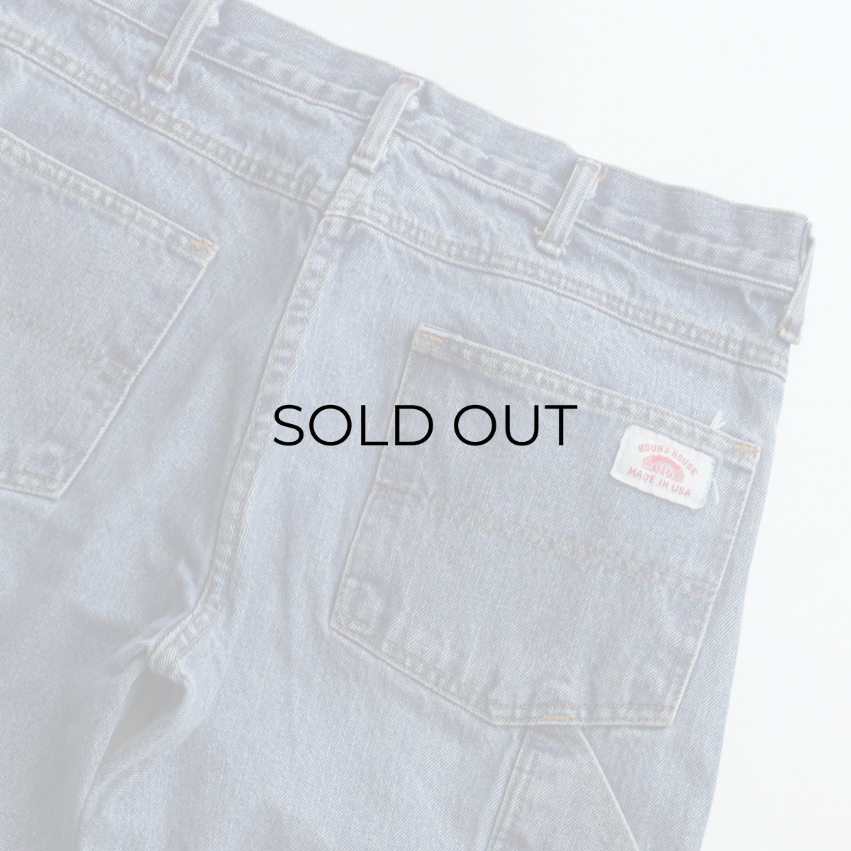画像5: ROUND HOUSE COTTON DENIM PAINTER PANTS "MADE IN USA" 【SIZE : W32 x L32 程度】 (5)