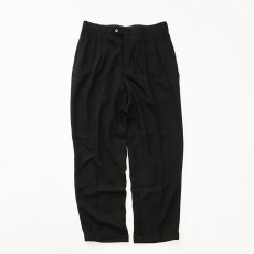 画像1: claiborne BLACK RAYON HERRINGBONE TWILL TUCK SLACKS【W33 x L29 程度】 (1)