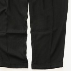 画像6: claiborne BLACK RAYON HERRINGBONE TWILL TUCK SLACKS【W33 x L29 程度】 (6)