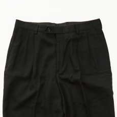 画像4: claiborne BLACK RAYON HERRINGBONE TWILL TUCK SLACKS【W33 x L29 程度】 (4)
