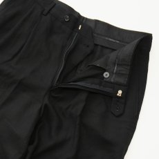 画像5: claiborne BLACK RAYON HERRINGBONE TWILL TUCK SLACKS【W33 x L29 程度】 (5)