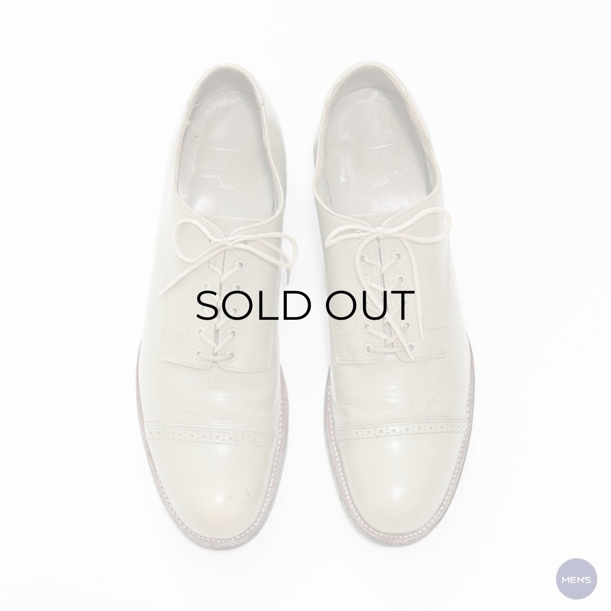 画像1: 〜80's STACY ADAMS "MADISON" GRAY LEATHER STRAIGHT TIP DRESS SHOES【size : 9 D】 (1)