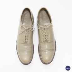 画像1: 〜80's STACY ADAMS "MADISON" GRAY LEATHER STRAIGHT TIP DRESS SHOES【size : 9 D】 (1)