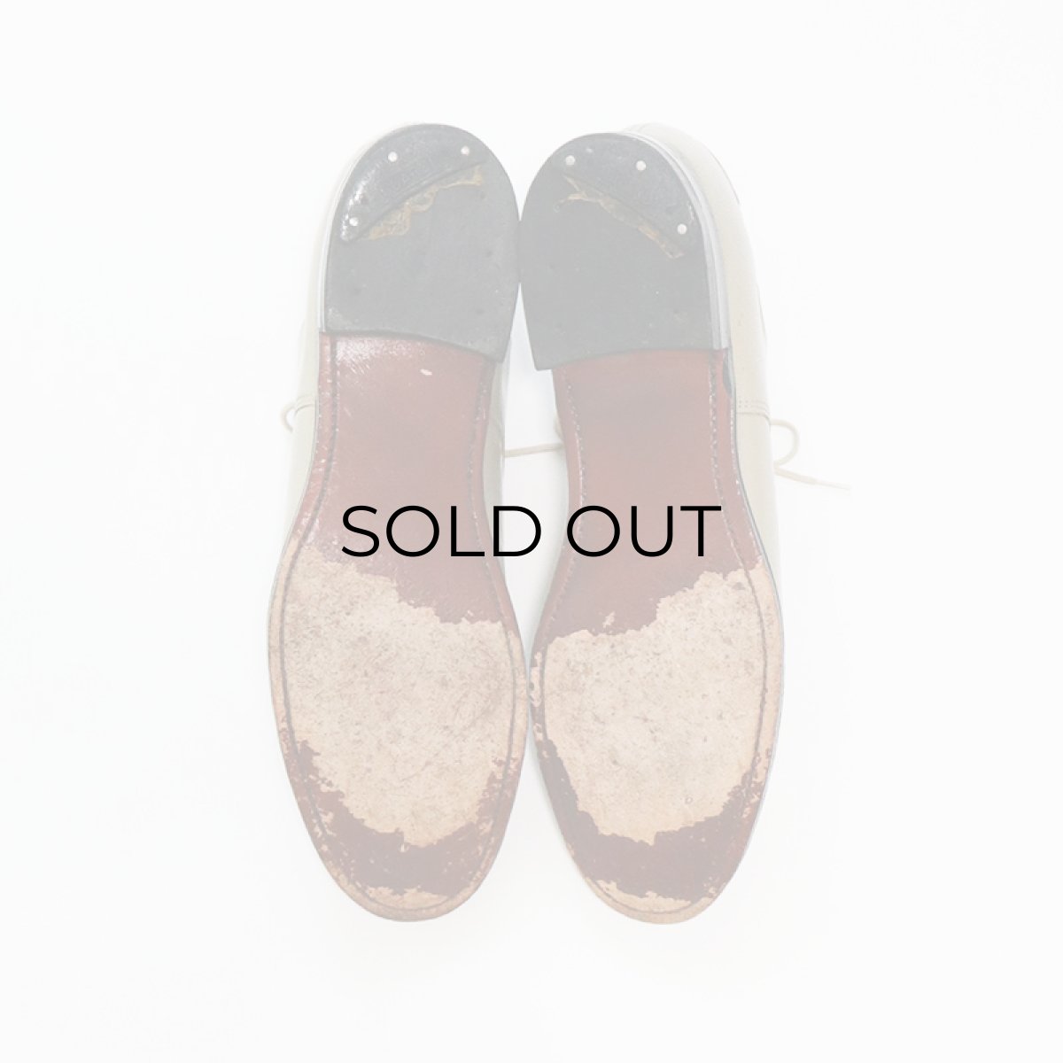 画像6: 〜80's STACY ADAMS "MADISON" GRAY LEATHER STRAIGHT TIP DRESS SHOES【size : 9 D】 (6)