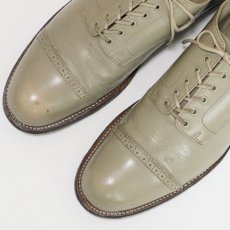 画像4: 〜80's STACY ADAMS "MADISON" GRAY LEATHER STRAIGHT TIP DRESS SHOES【size : 9 D】 (4)