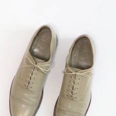 画像5: 〜80's STACY ADAMS "MADISON" GRAY LEATHER STRAIGHT TIP DRESS SHOES【size : 9 D】 (5)