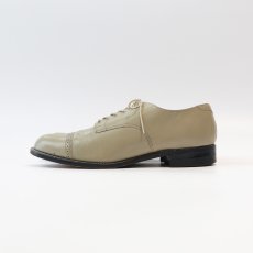 画像2: 〜80's STACY ADAMS "MADISON" GRAY LEATHER STRAIGHT TIP DRESS SHOES【size : 9 D】 (2)