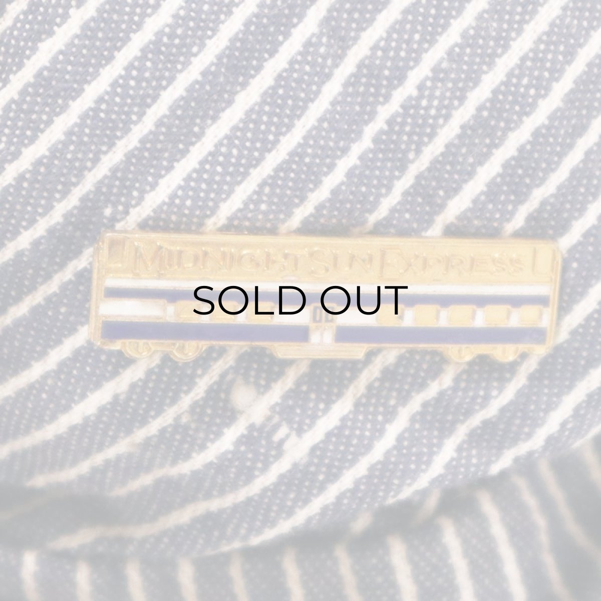 画像8: OLD UNKNOWN BRAND HICKORY STRIPE WORK CAP with WAPPEN & PIN BADGE "McKinley Explorer" (8)