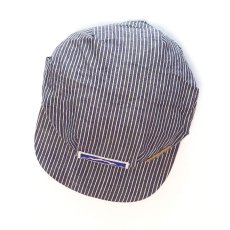 画像6: OLD UNKNOWN BRAND HICKORY STRIPE WORK CAP with WAPPEN & PIN BADGE "McKinley Explorer" (6)