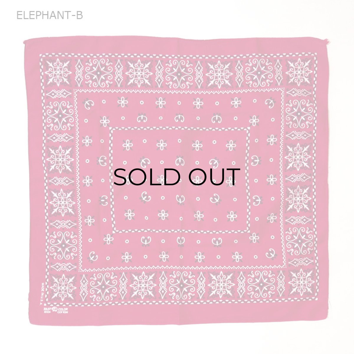 画像5: VINTAGE ELEPHANT BRAND COTTON BANDANA (5)