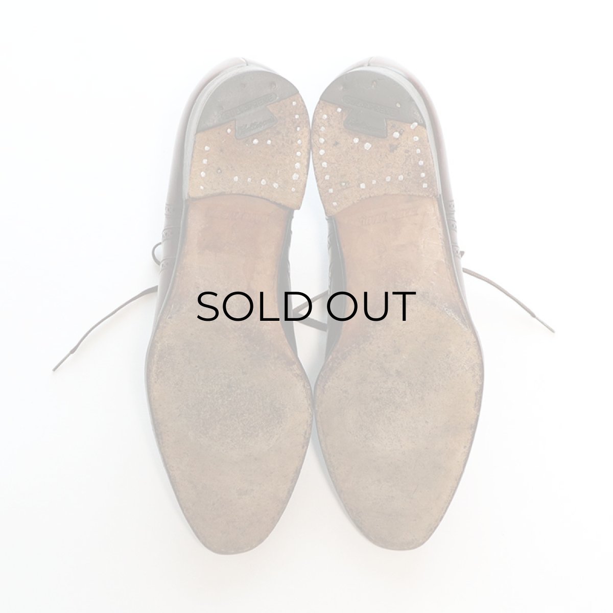 画像9: OLD JOHNSTON & MURPHY "ARISTOCRAFT" LEATHER WING TIP DRESS SHOES【size : 8 1/2 〜 9 程度】 (9)