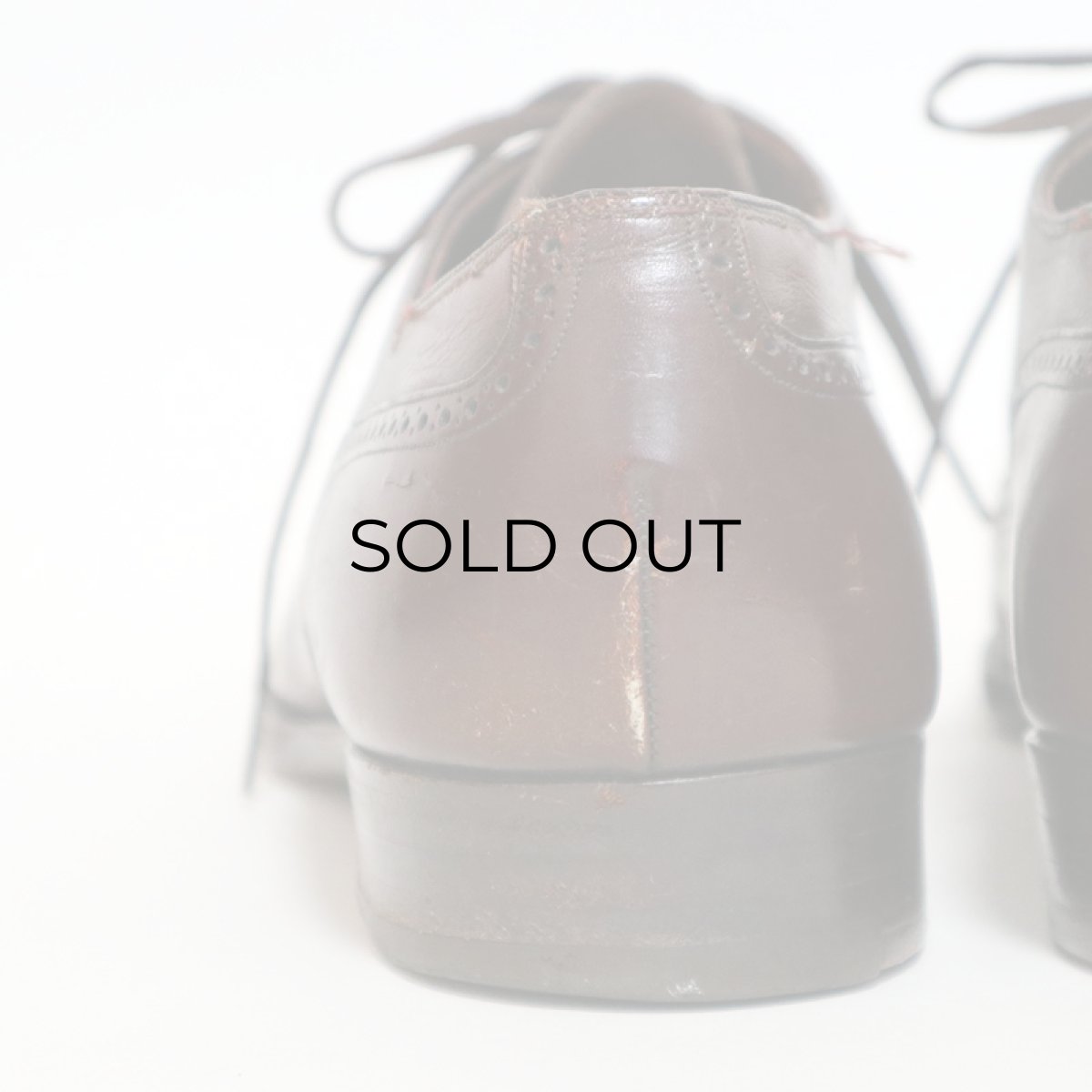 画像8: OLD JOHNSTON & MURPHY "ARISTOCRAFT" LEATHER WING TIP DRESS SHOES【size : 8 1/2 〜 9 程度】 (8)