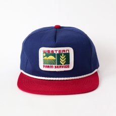 画像1: 80's UNKNOWN BRAND 2-TONE TRUCKER CAP with WAPPEN "WESTERN FARM SERVICE" "MADE IN USA" (1)