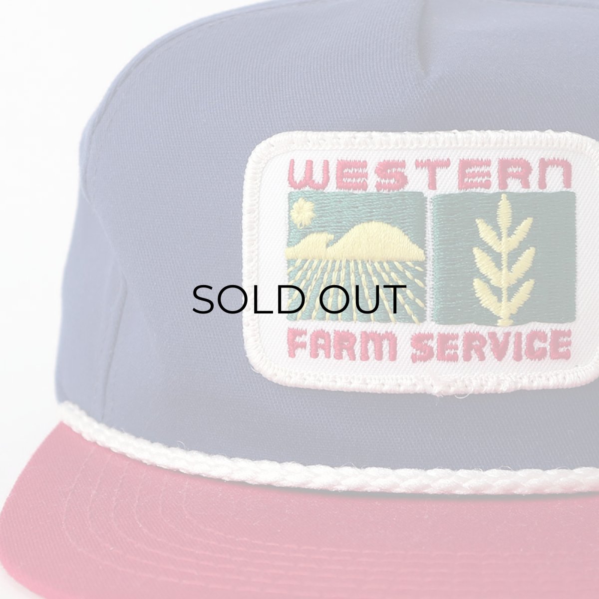 画像5: 80's UNKNOWN BRAND 2-TONE TRUCKER CAP with WAPPEN "WESTERN FARM SERVICE" "MADE IN USA" (5)