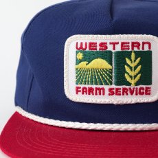 画像5: 80's UNKNOWN BRAND 2-TONE TRUCKER CAP with WAPPEN "WESTERN FARM SERVICE" "MADE IN USA" (5)