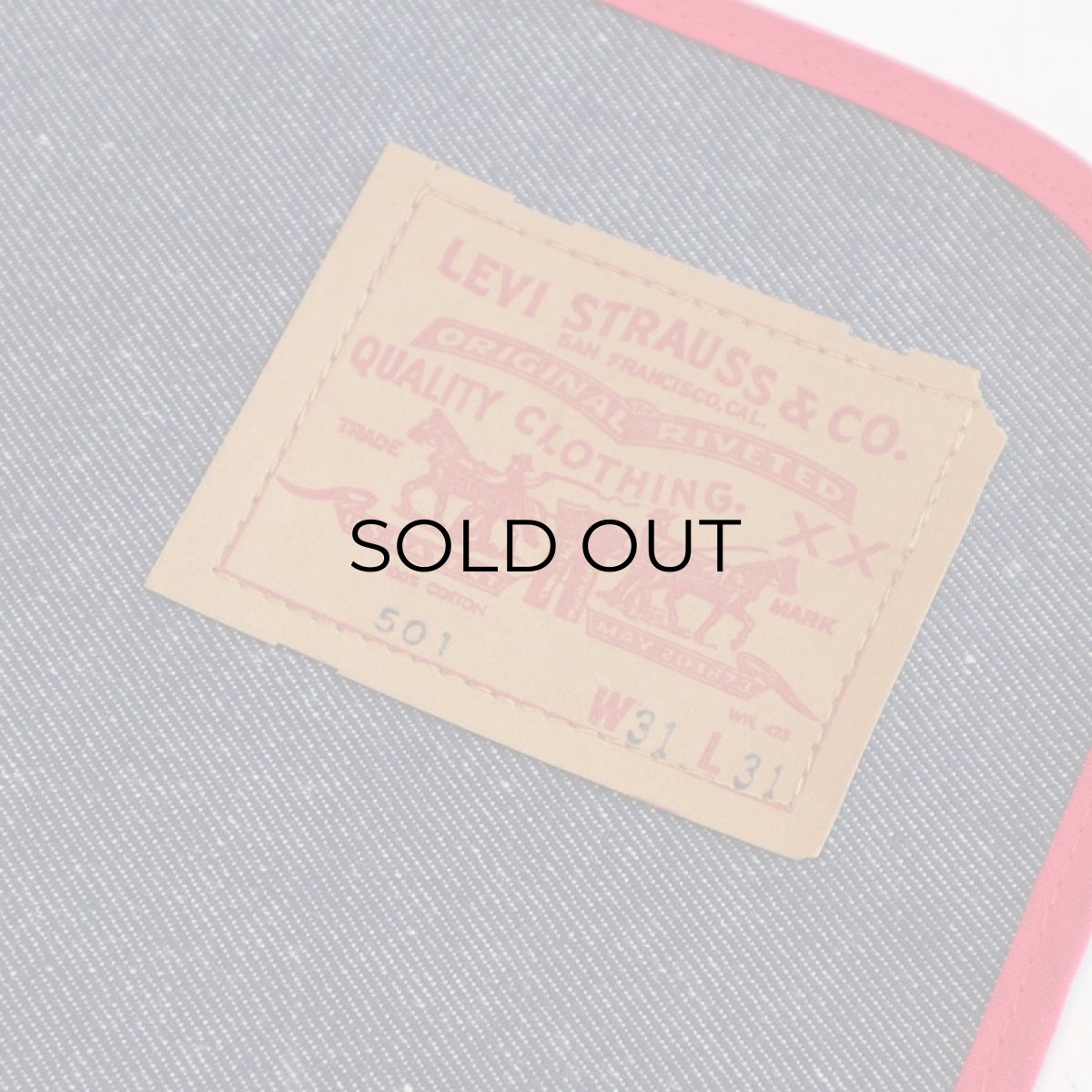 画像2: 70's LEVI'S DENIM PLACE MAT "BIG E" "DEADSTOCK ?" (2)