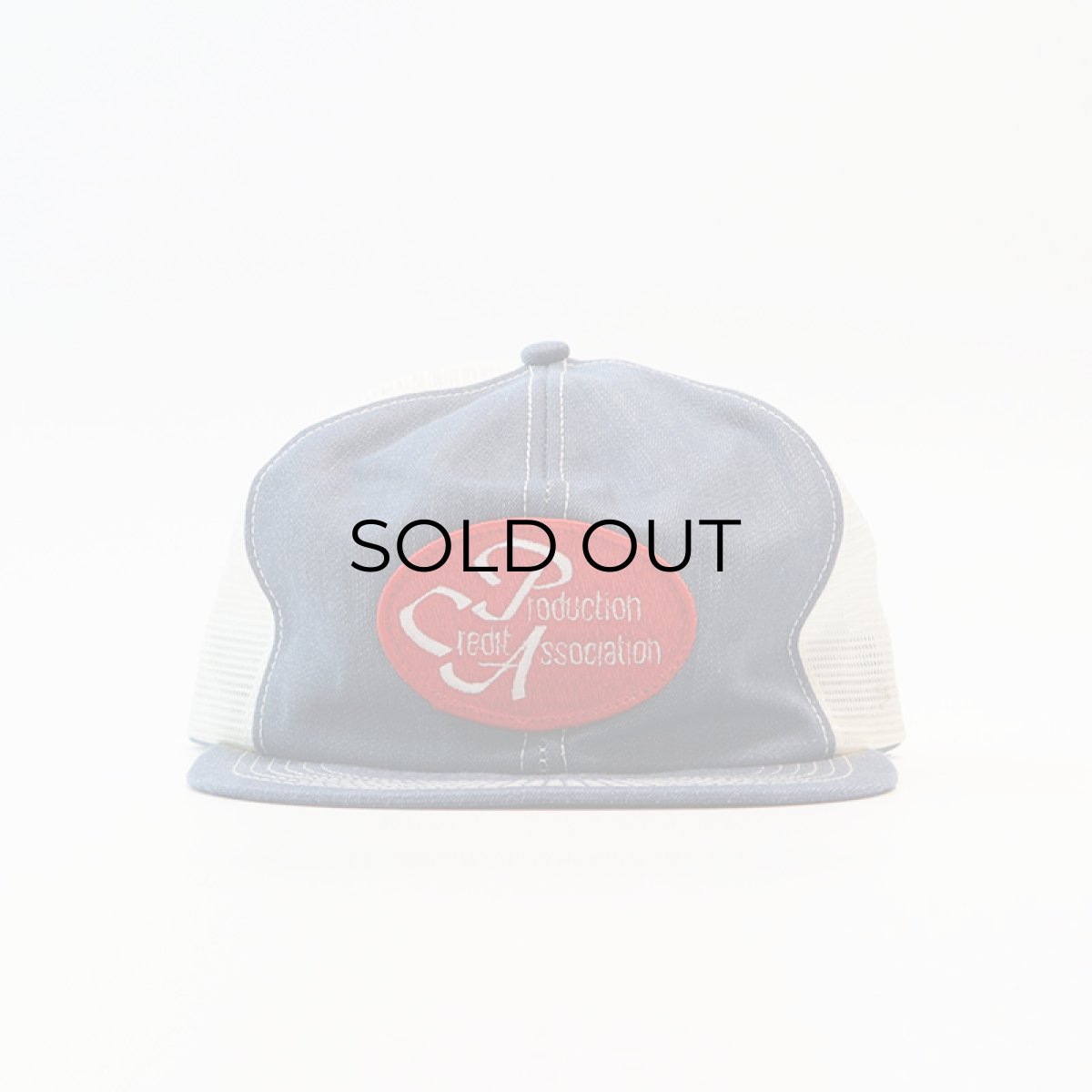 画像2: 〜80's K-BRAND DENIM MESH TRUCKER CAP "Production Credit Association" (2)