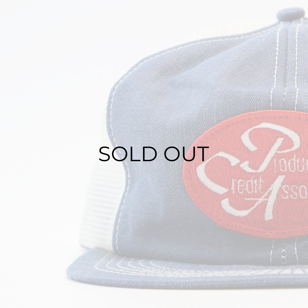 画像7: 〜80's K-BRAND DENIM MESH TRUCKER CAP "Production Credit Association" (7)