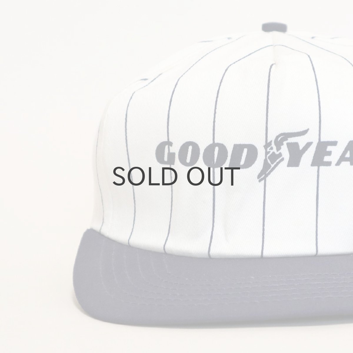 画像1: 80's UNKNOWN BRAND STRIPE 2-TONE TRUCKER CAP "GOOD YEAR" (1)