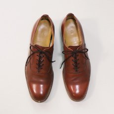 画像1: OLD UNKNOWN BRAND LEATHER PLANE TOE DRESS SHOES【size : 8 D】 (1)