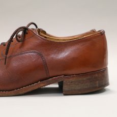 画像5: OLD UNKNOWN BRAND LEATHER PLANE TOE DRESS SHOES【size : 8 D】 (5)