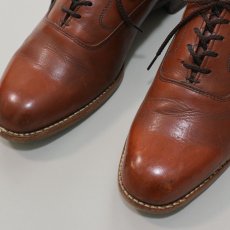 画像9: OLD UNKNOWN BRAND LEATHER PLANE TOE DRESS SHOES【size : 8 D】 (9)