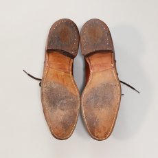 画像11: OLD UNKNOWN BRAND LEATHER PLANE TOE DRESS SHOES【size : 8 D】 (11)