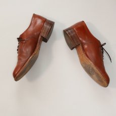 画像8: OLD UNKNOWN BRAND LEATHER PLANE TOE DRESS SHOES【size : 8 D】 (8)