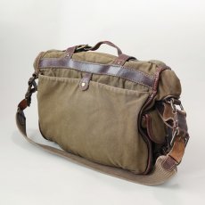 画像5: RALPH LAUREN COTTON CANVAS x LEATHER SHOULDER BAG (5)