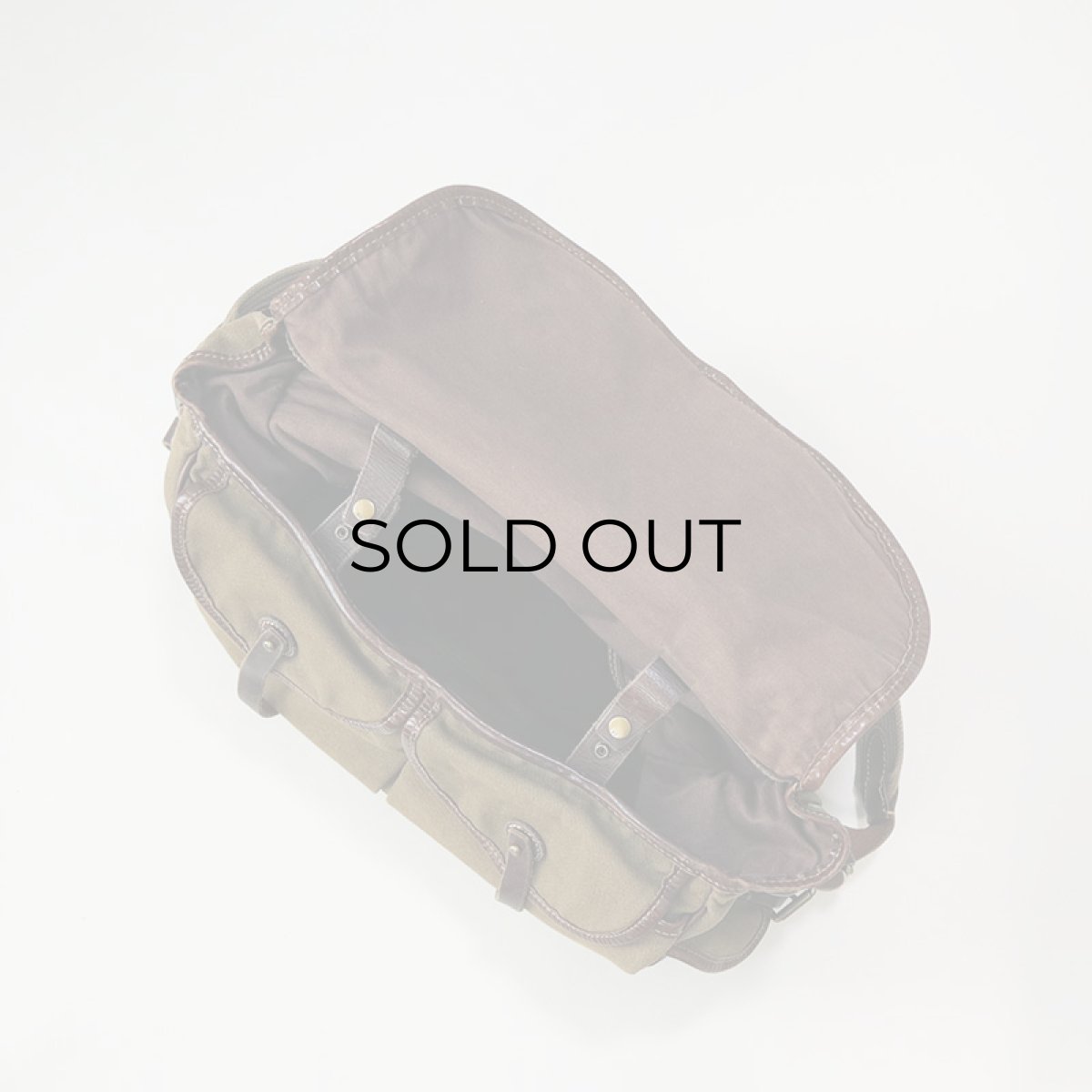 画像6: RALPH LAUREN COTTON CANVAS x LEATHER SHOULDER BAG (6)