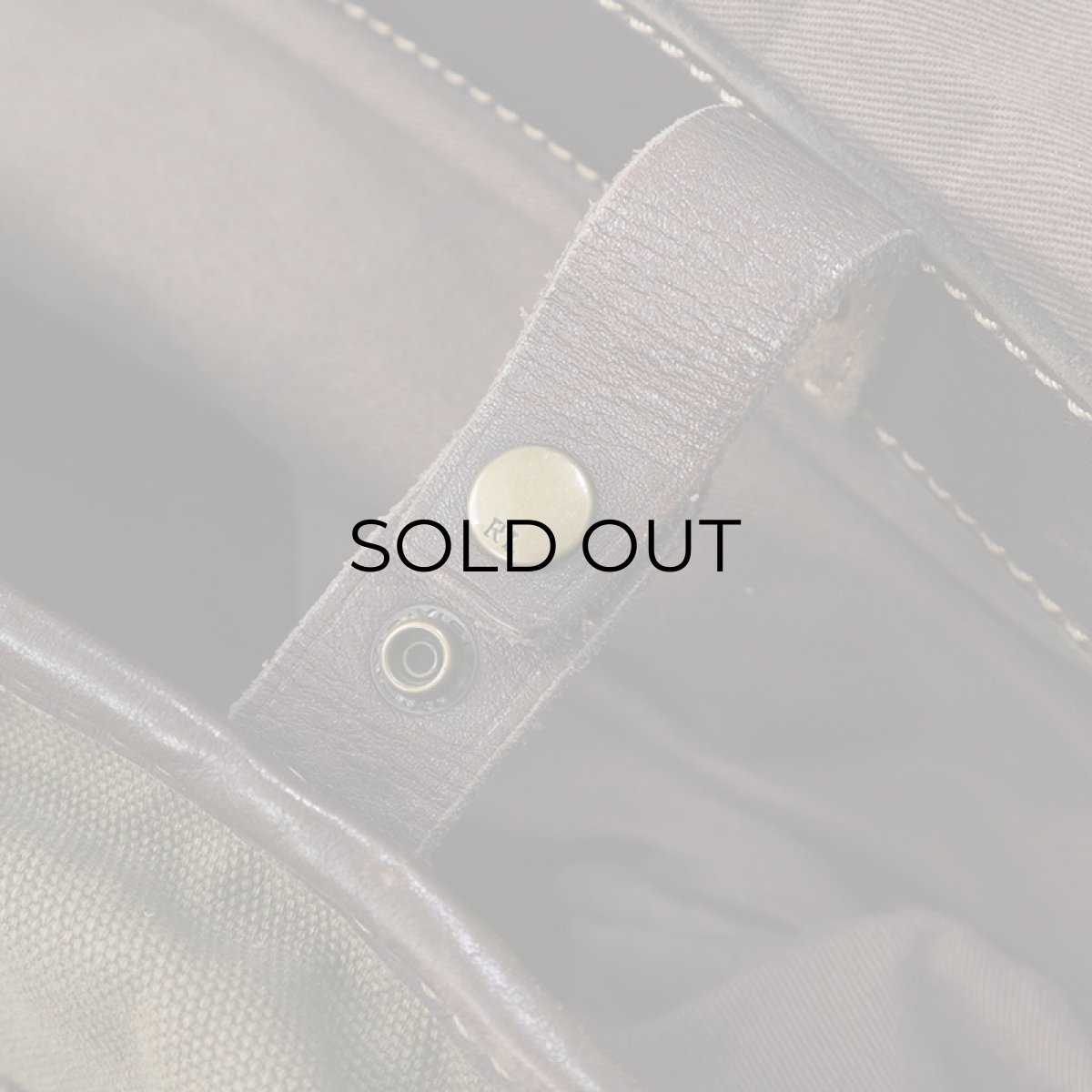 画像13: RALPH LAUREN COTTON CANVAS x LEATHER SHOULDER BAG (13)