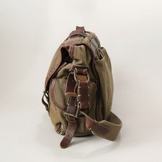 画像3: RALPH LAUREN COTTON CANVAS x LEATHER SHOULDER BAG (3)