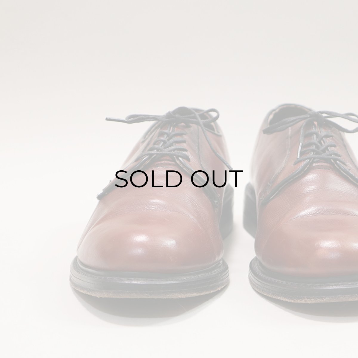 画像7: 〜80's STAFFORD LEATHER PLANE TOE OXFORD SHOES "MADE IN USA"【size : 9 1/2 EEE】 (7)