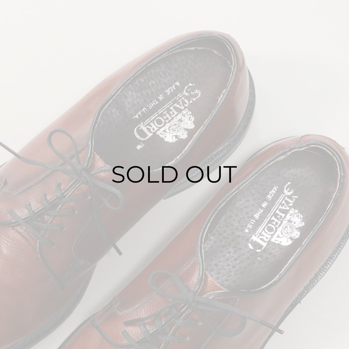 画像11: 〜80's STAFFORD LEATHER PLANE TOE OXFORD SHOES "MADE IN USA"【size : 9 1/2 EEE】 (11)